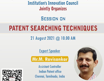 Webinar on Patent Searching Techniques, organised by IIC, on 21 Aug 2021